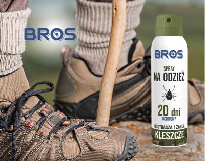 Bros środek na odzież odstraszający komary i kleszcze w sprayu 90ml