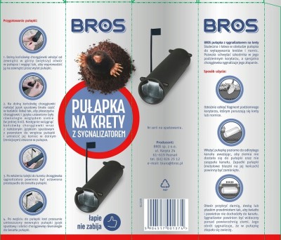 Bros pułapka na krety z sygnalizatorem