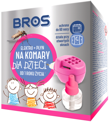 Bros Elektro Dla Dzieci urządzenie elektryczne z płynem przeciw komarom 60 nocy