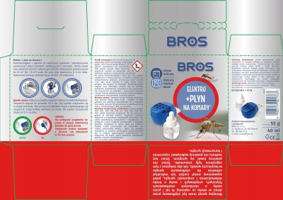 Bros Elektro urządzenie elektryczne z płynem przeciw komarom 60 nocy