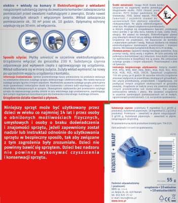 Bros Elektro urządzenie elektryczne przeciw komarom 10 wkładów