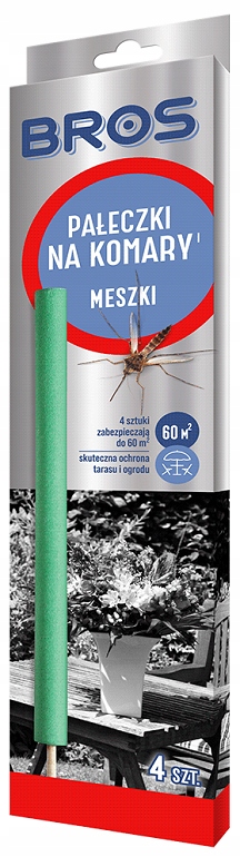 Bros pałeczki przeciw komarom i meszkom - 4 sztuki