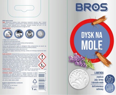 Bros Lawenda dysk na mole odzieżowe