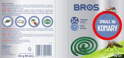 Bros spirala przeciw komarom - 10 sztuk
