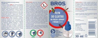 Bros Elektro płyn zapasowy do urządzenia elektrycznego 3w1 na muchy komary i mrówki 60 nocy