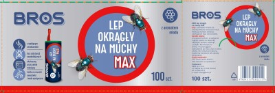 Bros Max lep okrągły na muchy z aromatem miodu 100 sztuk