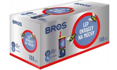 Bros lep okrągły na muchy 100 sztuk