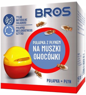 Bros pułapka z płynem na muszki owocówki