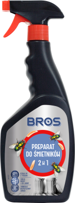 Bros 2w1, preparat na owady do śmietników, spray 500ml