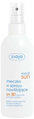 Ziaja Sopot Sun, Mleczko do opalania wodoodporna, SPF 30, spray 170ml