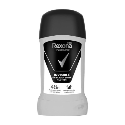 Rexona Men Invisible Black & White, dezodorant dla mężczyzn, sztyft 40ml
