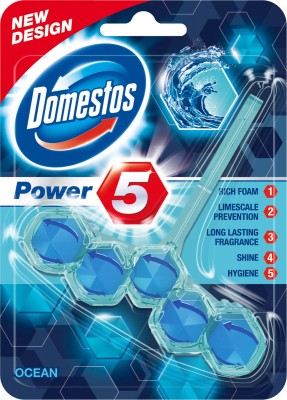 Domestos Power 5, Ocean, zawieszka do WC, 55g