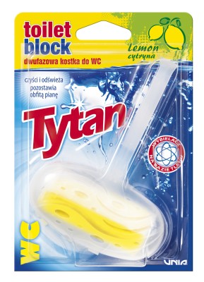 Tytan, dwufazowa zawieszka do toalety, zapach cytrynowy