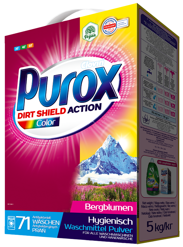 Purox Color proszek do prania kolorowych tkanin 5kg