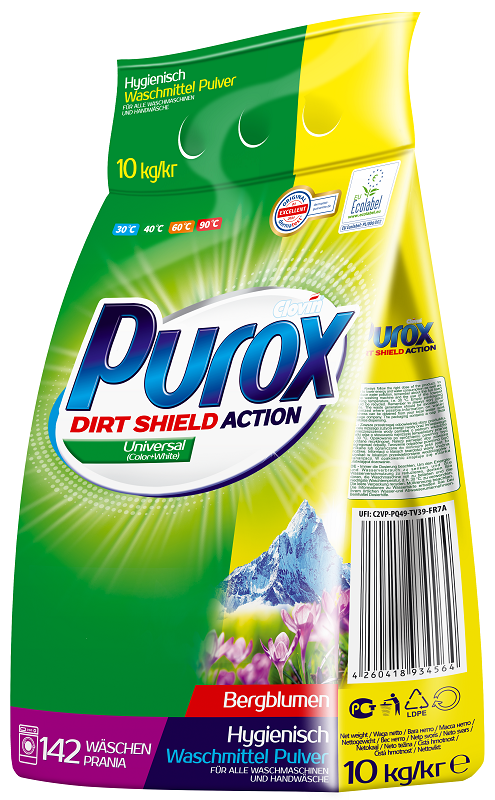 Purox Universal proszek do prania tkanin białych i kolorowych 10kg