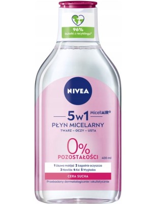 Nivea, Pielęgnujący płyn micelarny, skóra sucha, 400ml