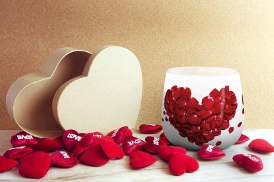 Bispol Aura sn71s-05 LOVE świeca zapachowa w szkle z wzorem - 20h