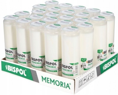 Bispol Memoria w05 wkłady olejowe do zniczy 4,5 dnia palenia 24 sztuki