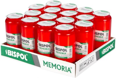 Bispol Memoria w07 wkłady olejowe do zniczy czerwone 4,5 dnia palenia 16 sztuk