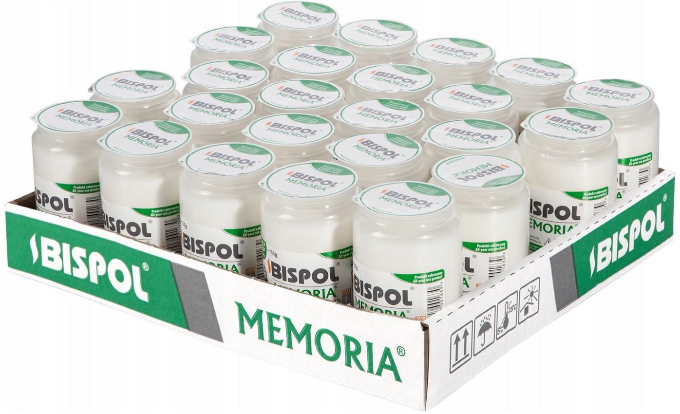 Bispol Memoria w03 wkłady olejowe do zniczy 2,5 dnia palenia 24 sztuki