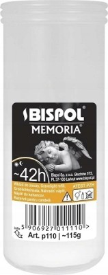 Bispol Memoria p110 wkłady parafinowe do zniczy 42 godziny palenia 30 sztuk