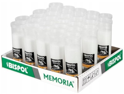 Bispol Memoria p160 wkłady parafinowe do zniczy 60 godzin palenia 30 sztuk