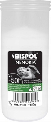 Bispol Memoria p180 wkłady parafinowe do zniczy 50 godzin palenia 20 sztuk
