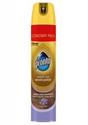 Pronto, Wood, Lawenda, środek do czyszczenia mebli drewnianych, spray 300 ml