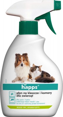 Happs płyn na kleszcze i komary dla zwierząt z rozpylaczem 200ml
