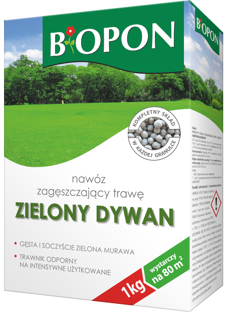 Bopon Zielony Dywan nawóz granulowany do trawnika BiOPON 1kg