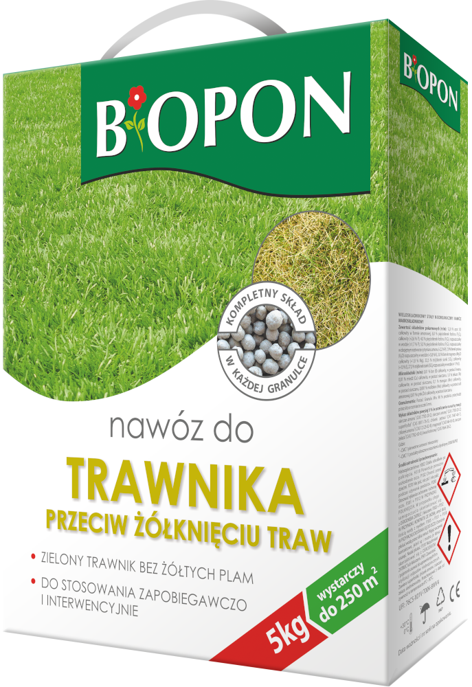Bopon nawóz granulowany do trawnika przeciw żółknięciu BiOPON 5kg
