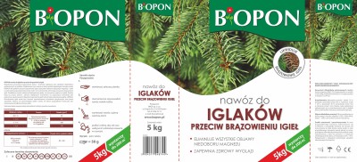 Bopon nawóz granulowany do iglaków przeciw brązowieniu igieł BiOPON 5kg