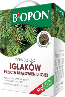 Bopon nawóz granulowany do iglaków przeciw brązowieniu igieł BiOPON 5kg