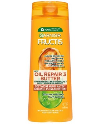 Garnier Fructis, Oleo Repair Butter, szampon wzmacniający do włosów bardzo suchych i zniszczonych, 400ml