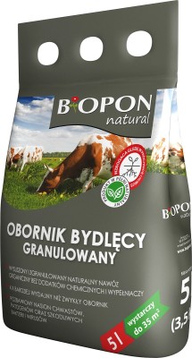 Bopon Natural Bydlęcy obornik granulowany BiOPON 5L