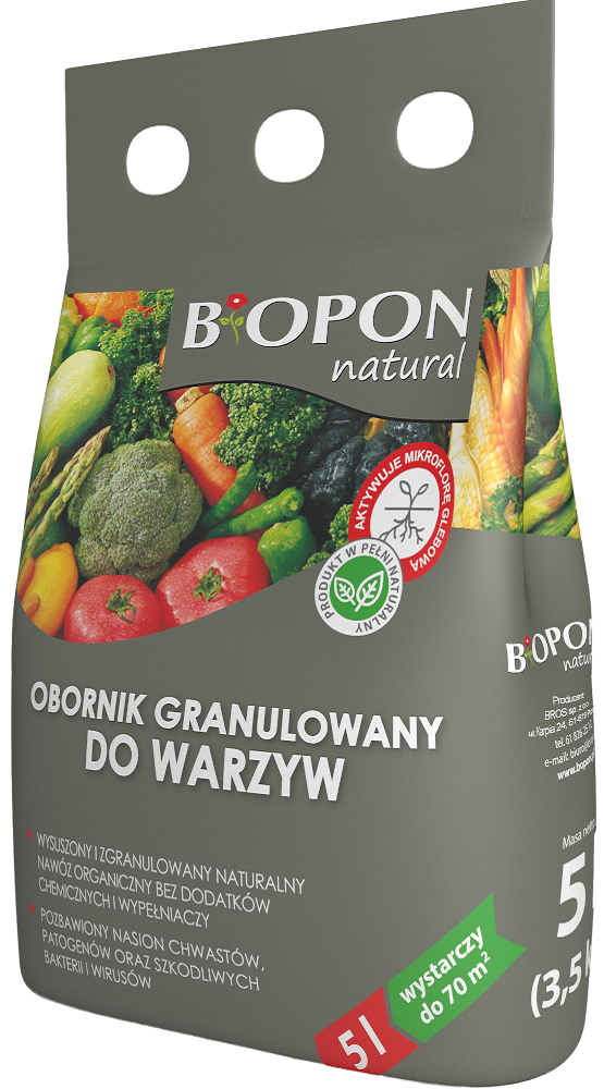 Bopon Natural Kurzy obornik granulowany do warzyw BiOPON 5L