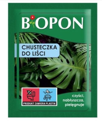 Biopon, chusteczka do pielęgnacji liści, 15 sztuk