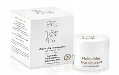 Vellie Kozie Mleko, krem do twarzy na dzień z kwasem hialuronowym, 50ml