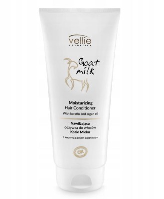 Vellie Kozie Mleko, odżywka do włosów z olejem arganowym i keratyną, 200ml