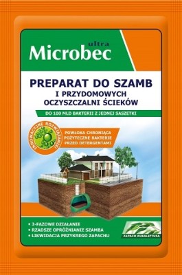 Bros Microbec Ultra Eucaliptus preparat do przydomowych oczyszczalni ścieków i szamb 25g x 18 sztuk