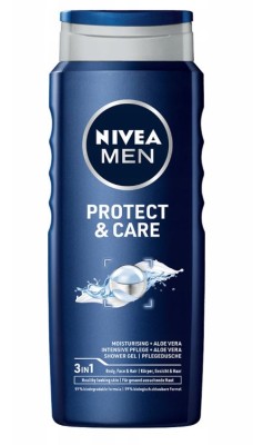 Nivea Bath Men Protect & Care żel pod prysznic do ciała, twarzy i włosów, dla mężczyzn, 500ml