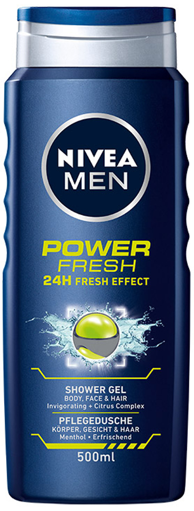Nivea Men, Power Refresh , żel pod prysznic dla mężczyzn, 500ml