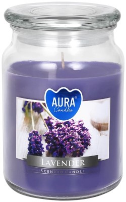 Bispol Aura snd99-79 Lawenda duża świeca zapachowa w słoju z wieczkiem 100h