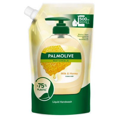 Palmolive Naturals Mleko i Miód mydło do rąk w płynie zapasowe w folii 500 ml