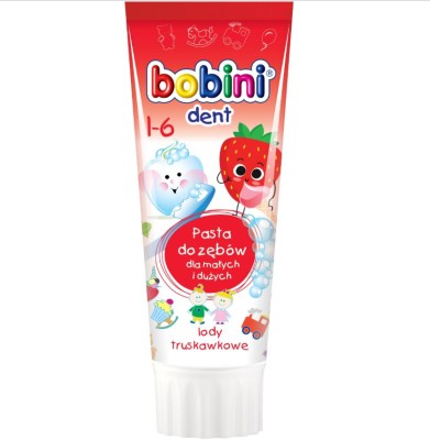 Bobini, pasta do zębów dla dzieci powyżej 1 roku życia, 75 ml