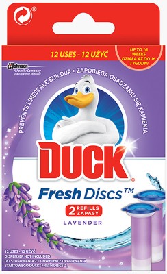 Duck, Fresh Discs Duo, Lavender, żelowe krążki do toalet, zapas, 2x36ml