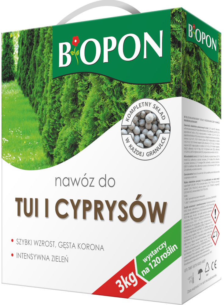 Bopon nawóz granulowany do tui i cyprysów BiOPON 3kg