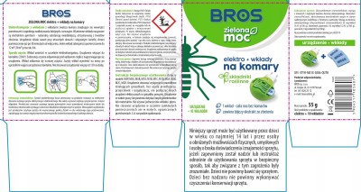 Bros Zielona moc urządzenie elektroniczne na komary + 10 wkładów na bazie składników roślinnych