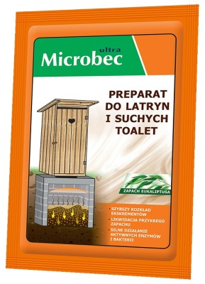 Bros Microbec Ultra preparat do latryn i suchych toalet 30g x 4 sztuki