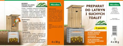 Bros Microbec Ultra preparat do latryn i suchych toalet 30g x 4 sztuki
